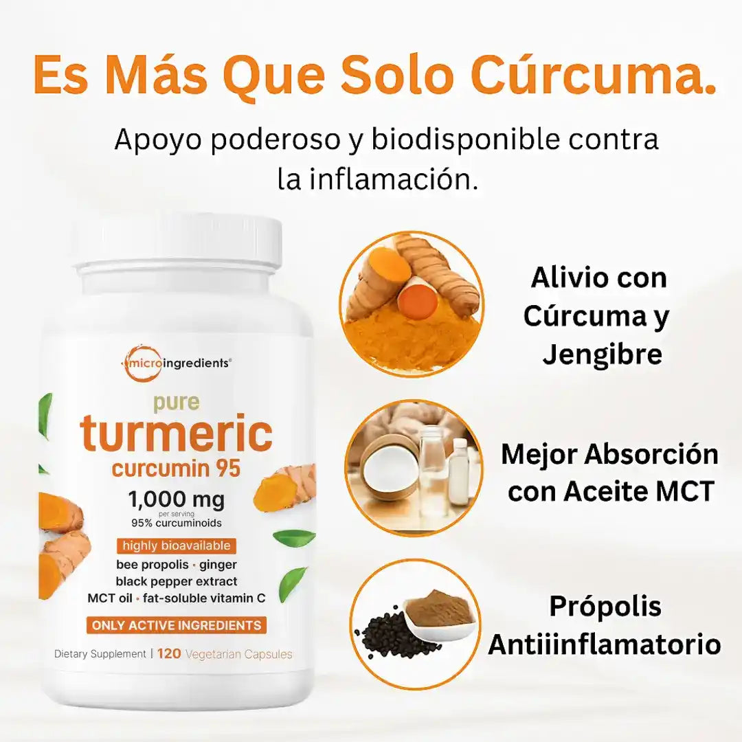 Turmeric Curcumin 95%: El antiinflamatorio mas potente  🔥