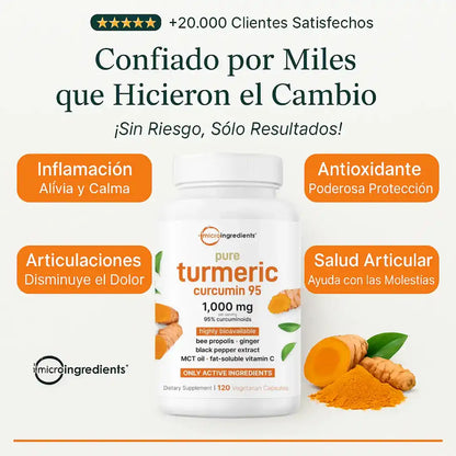 Turmeric Curcumin 95%: El antiinflamatorio mas potente  🔥