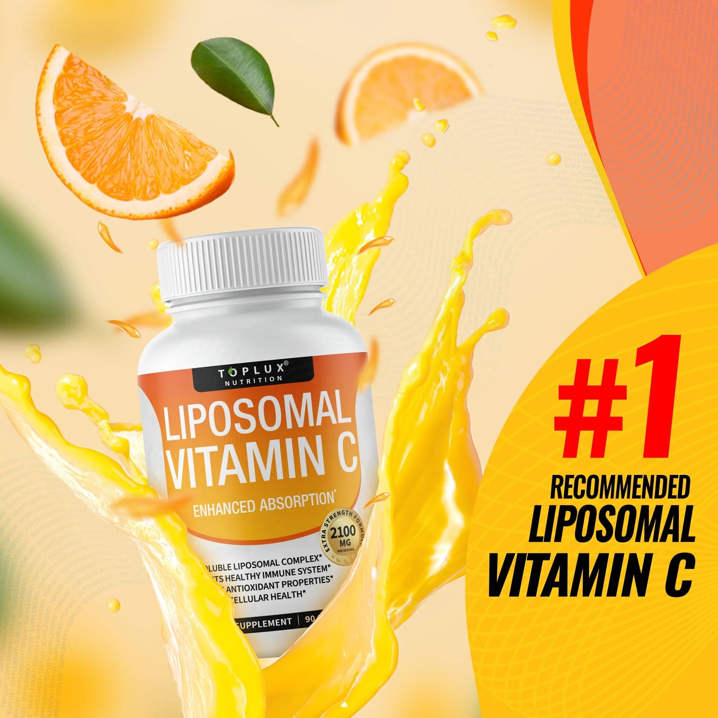 🔥 Toplux Nutrition - Vitamina C Liposomal (2100 mg - 90 Cápsulas) 🔥