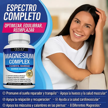 MAGNESIUM COMPLEX™- 8 EN 1 / 90 capsulas -Últimas 7 Unidades 🔥