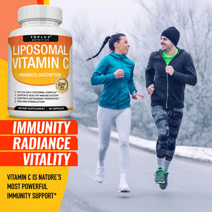 🔥 Toplux Nutrition - Vitamina C Liposomal (2100 mg - 90 Cápsulas) 🔥